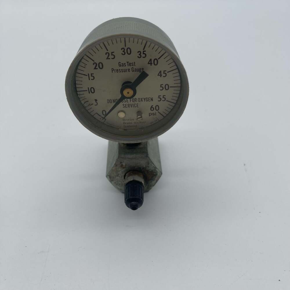 Vintage Donald O. Smith Gas Test Pressure Gauge 0-60 PSI
